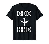 CDG to HND Airplane Route Paris Tokyo T-Shirt