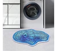 CDHZYQ Blue Evil Eye Rug Baththroom Rugs Funny Pattern Bath Mat Boho Washable Rugs Area Rug Runner Carpet for Entryway Hallway Laundry Living Room Home Decor Door Mat (16×24inch)