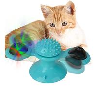 Cdipesp Windmill Cat Toy, Interactive Cat Toys Kitten Turntable Massage Toy (Blue)