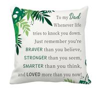 CDIXlmuz Dad Gifts, Dad Birthday Gifts, Cushion Covers, Pillow Cover, Green, Zipper Closure, 45 x 58 cm, 1 Count, Perfect for Father's Day, Birthday, Christmas, Living Room Decor