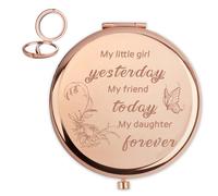 CDIXlmuz Daughter Birthday Gifts,First Day at School Gifts,Back to School Gifts,Daughter Gifts from Mum,Daughter Gifts from Dad,Compact Mirror,Mother and Daughter Gifts,Special Daughter Gifts