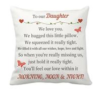 CDIXlmuz Daughter Gifts from Dad First Day at School Gifts Back to School Gift Mother and Daughter Presents Cushion Covers Daughters Birthday Presents