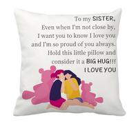 CDIXlmuz Sister Gifts, for Sister,Gifts for Sister,Big Sister Gifts,Cushion Covers,Birthday Gifts for Sister,Sister Gifts from Brother,Best Sister Gift,Present for Sister,Special Sister Gifts