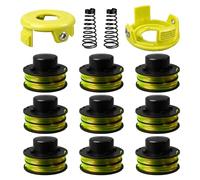 CDIYTOOL 0.047" 27.6 ft Edger Trimmer Replacement Coils Compatible with Ryobi RAC118 RLT3525S, 1.2mm Grass Trimmer Replacement Spool with RAC119 Cover (13PCS)