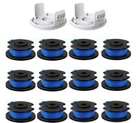 CDIYTOOL 12 Pack String Trimmer Replacement Spool Line AC14RL3A 0.065" for Ryobi One+ 18V, 24V, and 40V 11ft 0.065" Auto Feed Cordless Trimmers Weed Eater Spools Line (12 Spool + 2)