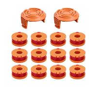 CDIYTOOL 14pcs WA0010 WA0004 Replacement Spool Line for Worx Grass Trimmer, Ø1.65mm 3m Strimmer Spool for Worx WG163E/WG157E/WG169E/WG151/WG155/WG160/WG175 (12 Spools + 2)