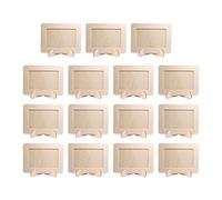 CDIYTOOL 15Pcs Unfinished Solid Wood Picture Frames for Arts Crafts, DIY Wood Picture Frames, Children's Picture Frame Craft Sets, Creativity Photo Frame for Children's Birthday Gifts(19cm*14cm)