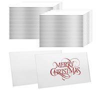 CDIYTOOL 50 Clear Acrylic Place Cards, Rectangle Card Table Seating Cards Blank Guest Chart Escort Plates Tiles Name for DIY, Wedding, Dinner Parties, Name, Food Signs Decoration