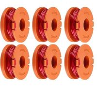 CDIYTOOL 6pcs Strimmer Spool Replacement for Worx WG163E/WG154E/WG157E/WG151/WG155/WG160/WG175/WA0010, Ø1.65mm 3M Lawn Mower Trimmer Spool Replacement Accessories