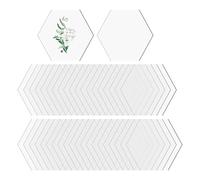 CDIYTOOL 80Pcs Clear Hexagon Acrylic Place Cards, Sign Blanks for Table, Custom Settings Card for Wedding Party or Event Decor