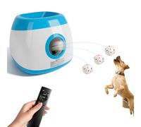 CDIYTOOL Automatic Dog Ball Launcher, Rechargeable Cordless Interactive Thrower Ball Thrower Machine for Large Dogs, 3 Distance Settings with Remote Control, 3 Balls