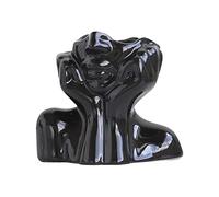 CDIYTOOL Ceramic Face Vase, Black Flower Vase for Decor, Female Form Head Half Body Bust Vases Minimalism Decorative Modern Nordic Style Flower Vase (B)
