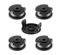 CDIYTOOL F016800569/F016800385 Strimmer Spool, 1.65mm 5m Autofeed Trimmer Spool Line Replacement for Bosch ART 23SL 26SL Grass Trimmer + F016F04557 cover (4spools + 1cap)
