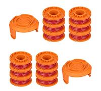 CDIYTOOL Lawn Trimmer Line for All 20V WO-RX Grass Trimmers WA0010, WA0004.1, Durable String Trimmer Replacement Spool, 10ft 0.065inch (12 spools + 2 caps)