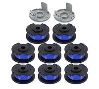 CDIYTOOL String Trimmer Replacement Spool Line, 0.065" Autofeed Replacement Spools for Ryobi One+ AC14RL3A 18V, 24V, 40V, Cordless String Trimmer Weed Eater Spools Line (8 Spool + 2 Cap)