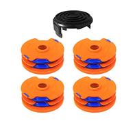 CDIYTOOL WX100 Grass Trimmer Spool Lines fit for Qualcast GT25 GGT350A1 GT30 GGT450A1 and WG100E WG104E1 1.65mm dia 8.3m long (4 spools + 1 caps)