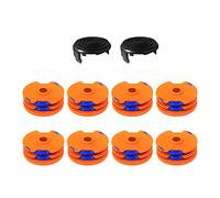 CDIYTOOL WX100 Grass Trimmer Spool Lines fit for Qualcast GT25 GGT350A1 GT30 GGT450A1 and WG100E WG104E1 1.65mm dia 8.3m long (8 spools + 2 caps)