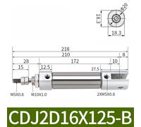 CDJ2D Bore16 Pneumatic Mini Stainless Steel Air Cylinder SMC Double Ear Type Bui