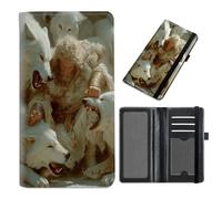 Cdkfxjy Checkbook Cover for Duplicate Checks - Credit Card Slot, Checkbook Holder with RFID Blocking for Men Women,for Personal & Business Checks, God with Wolves, God With Wolves