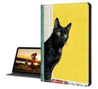 Cdkfxjy for All-New Kindle 10th Generation 2019 Release Slim PU Leather Multi-Angle Fold Stand Smart Cover with Auto Sleep Awake Cover,Cat at Door