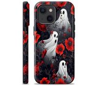 Cdkfxjy for iPhone 15 Case - Dual Layer Cover,Lightweight Shockproof Case,Hard PC Shell Soft TPU Silicone,Support Wireless Charging - Ghosts in Flowers