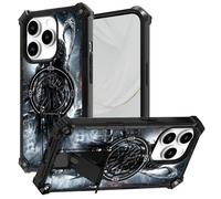 Cdkfxjy for iPhone 15 Pro Max Phone Case with Magnetic Kickstand & Wrist Strap,4 Corner Airbag Shockproof Protection Dual Layer Hard PC Soft TPU for iPhone 15 Pro Max,Grim Reaper Under Moon