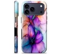 Cdkfxjy for iPhone 17 Pro Max Case - Dual Layer Cover,Lightweight Shockproof Case,Hard PC Shell Soft TPU Silicone,Support Wireless Charging - Purple and Red Petals