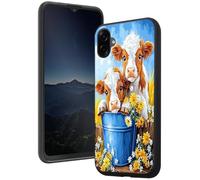 Cdkfxjy for Samsung Galaxy A07 Case Slim Thin Flexible Scratch Resistant Soft TPU Bumper Lightweight Shockproof Protective Phone Case for Samsung A07,Cute Cows Bucket