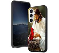 Cdkfxjy for Samsung Galaxy S25 FE Case Slim Thin Flexible Scratch Resistant Soft TPU Bumper Lightweight Shockproof Protective Phone Case for Samsung S25 FE,Jesus Red Cardinal