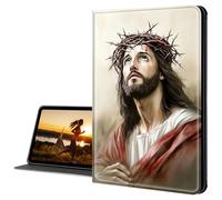 Cdkfxjy for Samsung Galaxy Tab A8 Case 10.5 inch 2022 Slim PU Leather Multi-Angle Fold Stand Smart Cover with Auto Sleep Awake Cover,Jesus Crown of Thorns