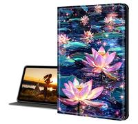 Cdkfxjy for Samsung Galaxy Tab A8 Case 10.5 inch 2022 Slim PU Leather Multi-Angle Fold Stand Smart Cover with Auto Sleep Awake Cover,Lotus in The Pond