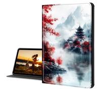 Cdkfxjy for Samsung Galaxy Tab A9 Plus 11" 2023 Slim PU Leather Multi-Angle Fold Stand Smart Cover with Auto Sleep Awake Cover,Mountain Pavilion