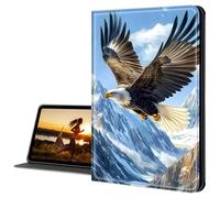 Cdkfxjy for Samsung Galaxy Tab A9 Plus 11" 2023 Slim PU Leather Multi-Angle Fold Stand Smart Cover with Auto Sleep Awake Cover,Eagle Flying Mountain