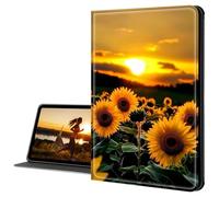 Cdkfxjy for Samsung Galaxy Tab S8 case 2022/Tab S7 11 inch 2020 Slim PU Leather Multi-Angle Fold Stand Smart Cover with Auto Sleep Awake Cover,Sunflower Under The Sun