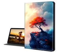 Cdkfxjy for Samsung Galaxy Tab S8 case 2022/Tab S7 11 inch 2020 Slim PU Leather Multi-Angle Fold Stand Smart Cover with Auto Sleep Awake Cover,A Tree on The Cliff