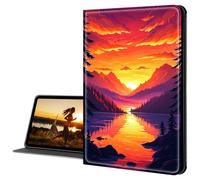 Cdkfxjy iPad Case for iPad Air 5th/4th 10.9 Inch/iPad Pro 11 Inch 2025/2021/2020/2022 - Slim Lightweight, Protective Tablet Cover, Adjustable Stand, Auto Wake/Sleep - Mountain Sunset Lake
