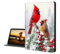 Cdkfxjy iPad Case for iPad Pro 11 inch M4 2024 5th Gen - Slim Lightweight, Protective Tablet Cover, Adjustable Stand, Auto Wake/Sleep - Red Cardinal Birds