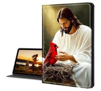 Cdkfxjy iPad Case for iPad Pro 11 inch M4 2024 5th Gen - Slim Lightweight, Protective Tablet Cover, Adjustable Stand, Auto Wake/Sleep - Jesus Red Cardinal