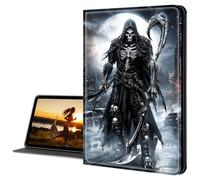 Cdkfxjy iPad Case for iPad Pro 13 inch M4 2024 7th Gen - Slim Lightweight, Protective Tablet Cover, Adjustable Stand, Auto Wake/Sleep - Grim Reaper Under Moon