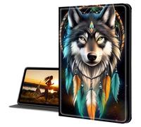 Cdkfxjy iPad Case for iPad Pro 13 inch M4 2024 7th Gen - Slim Lightweight, Protective Tablet Cover, Adjustable Stand, Auto Wake/Sleep - Dream Catcher Wolf