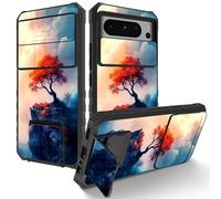 Cdkfxjy Phone Case for Google Pixel 8 Pro with Slide Camera Cover ＆ Bulid-in Adjustable Kickstand Dual Layer Shockproof Case for Pixel 8 Pro,A Tree on The Cliff
