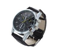CDKJ Men's Simple Style Business Watch Exquiiste Mini Focal Leather Quartz Wrist Watch Portable Festival Gift