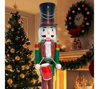 CDL 180cm 6Ft Tall Life-Size Large/Giant Christmas Soldier Drummer On Stand Play Drum For Indoor Outdoor Xmas/Event/Ceremonies/Commercial Decoration(6 Feet, Soldier Green K37)