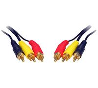 CDL Micro 10 m 3 Phono/RCA Male to 3 Phono/RCA Male Cable - Gold
