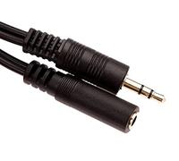 CDL Micro 10m 33' Feet 3.5mm Stereo Jack Plug Male to 3.5mm Stereo Jack Socket Female Extension Cable/ Lead/ Wire Gold, Black