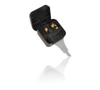 CDL Micro 2 Pin Euro Plug to 3 Pin UK Mains Adapter - Ideal for GHD's 5 Amp - BLACK