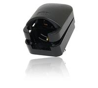 CDL Micro 3 Pin Earthed Schuko Euro Plug to 3 Pin UK Mains Adapter - Black