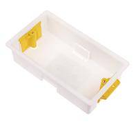CDL Micro CDL-BB2 2 Gang Dry Lining Back Box/Pattress Box with Adjustable Lugs 35mm - White