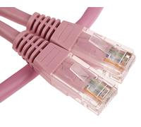 CDL Micro Male to Male RJ45 Cat5e UTP Ethernet Patch Cable 0.2m - Pink