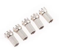 CDL Micro Screw/Twist on F Connectors for Satellite TV Aerial Coax Coaxial Cable RG6 (Pack of 5)